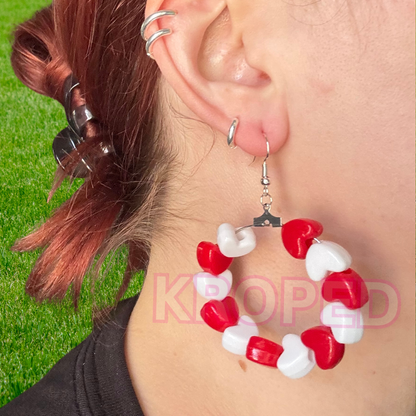Candy Heart Hoop Earrings
