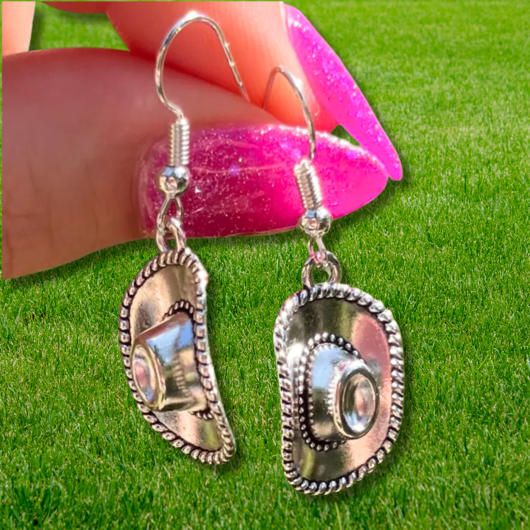 Cowboy Hat Charm Earrings