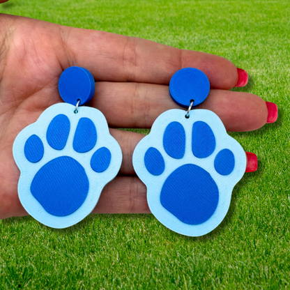 Nostaglic 90's Dog Cartoon Paw Print Dangle Earrings