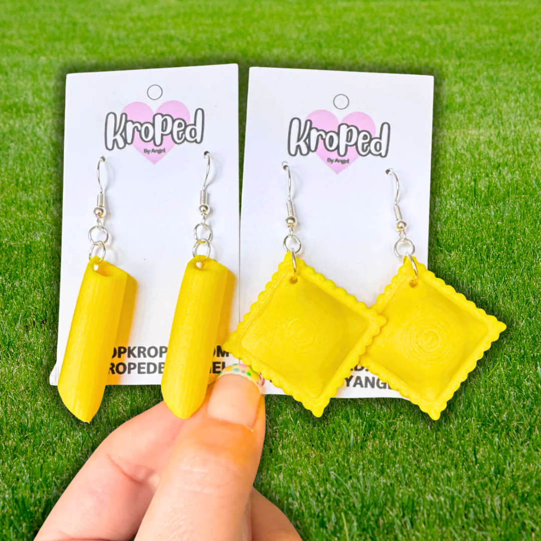 Pasta Noodle Earrings