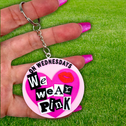 On Wednesdays We Wear Pink Keychain