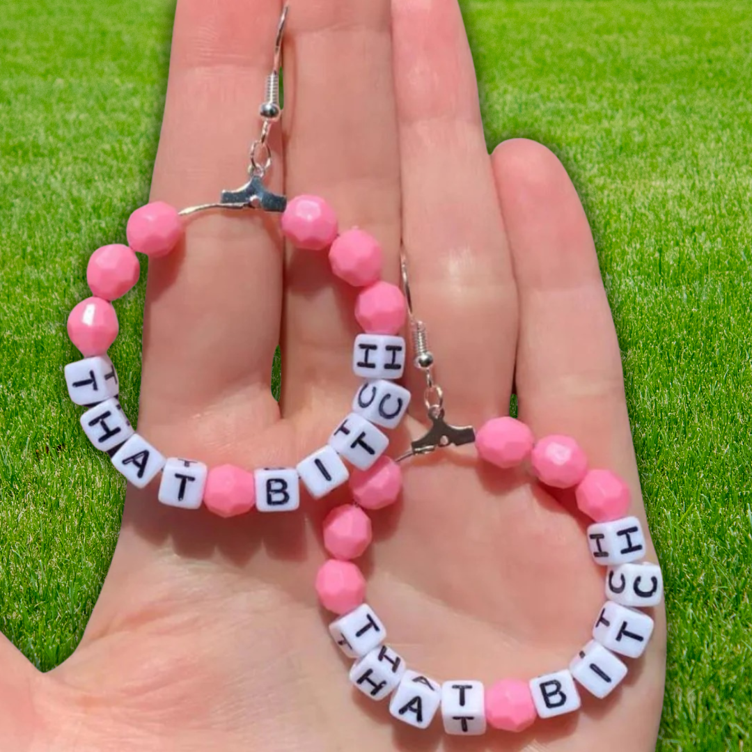 Custom Beaded Hoop Earrings