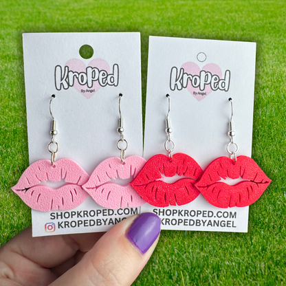 Lipstick Print Kiss Earrings