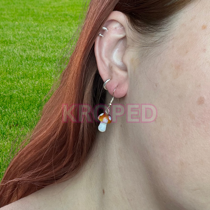 Tiny Mushroom Earrings