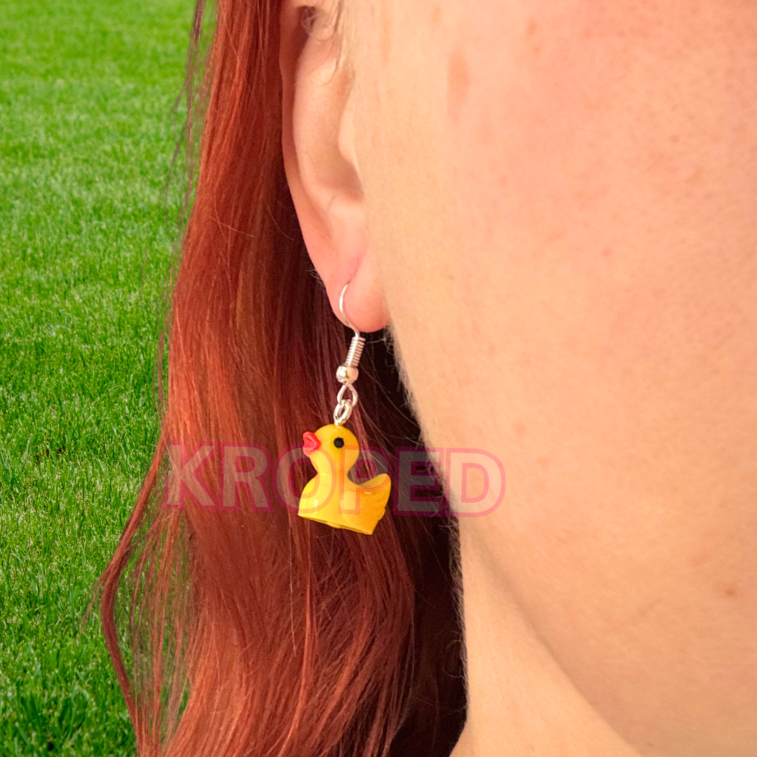 Small Duck Charm Earrings