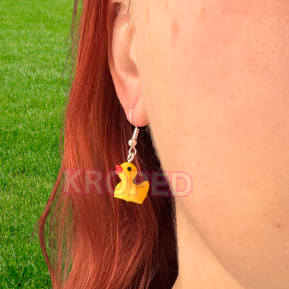 Small Duck Charm Earrings