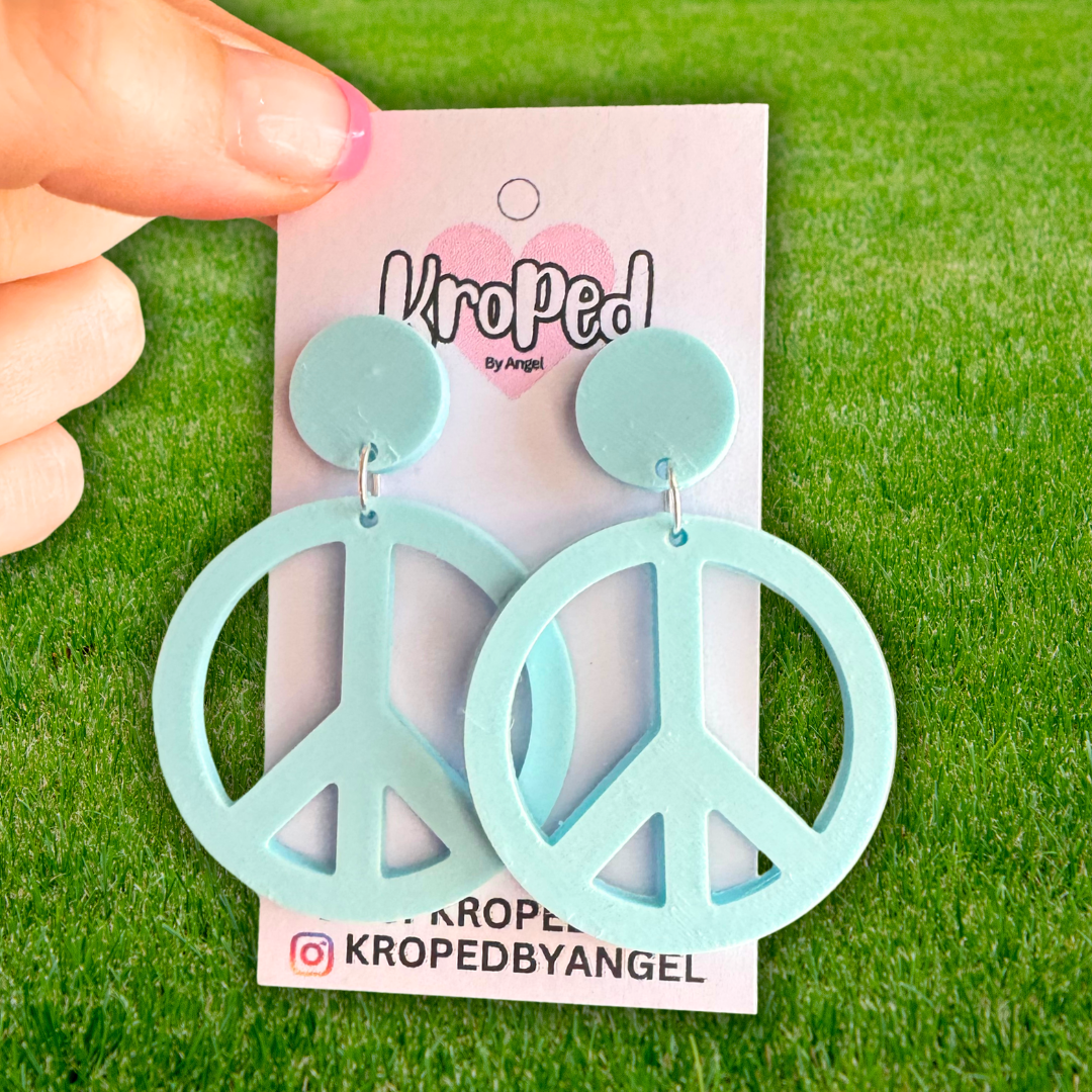 Peace Sign Stud Earrings