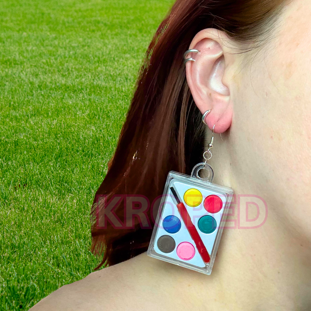 Tiny Watercolor Paint Set Earrings