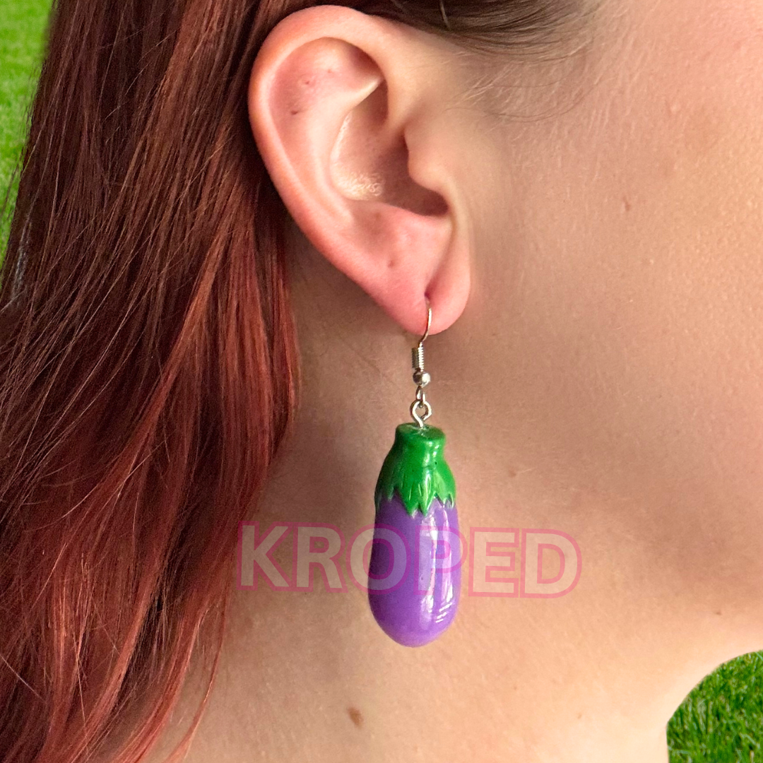 Eggplant Earrings