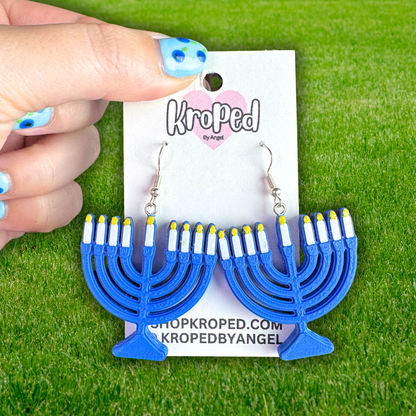 Menorah Earrings