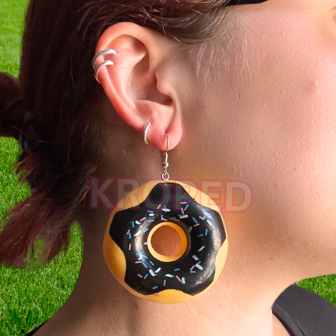 Chocolate Donut Toy Earrings