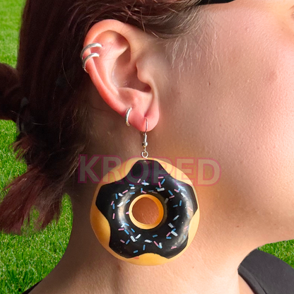 Chocolate Donut Toy Earrings