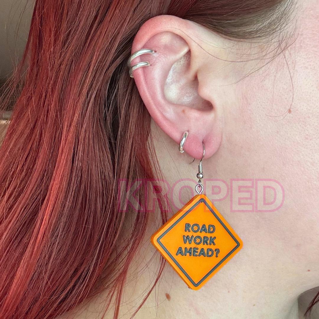 Road Work Ahead Earrings