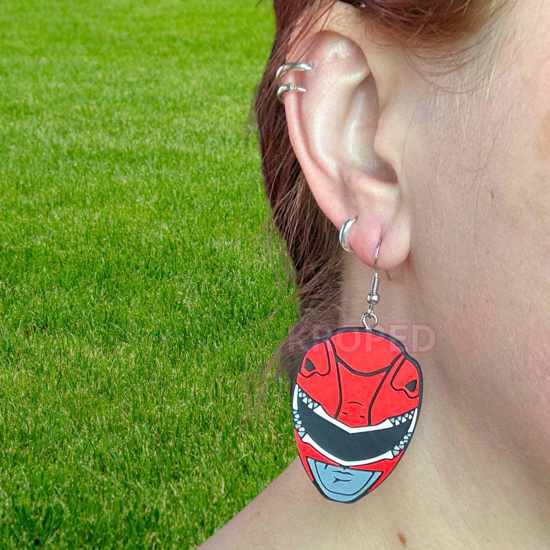 Ranger Cartoon Head Earrings