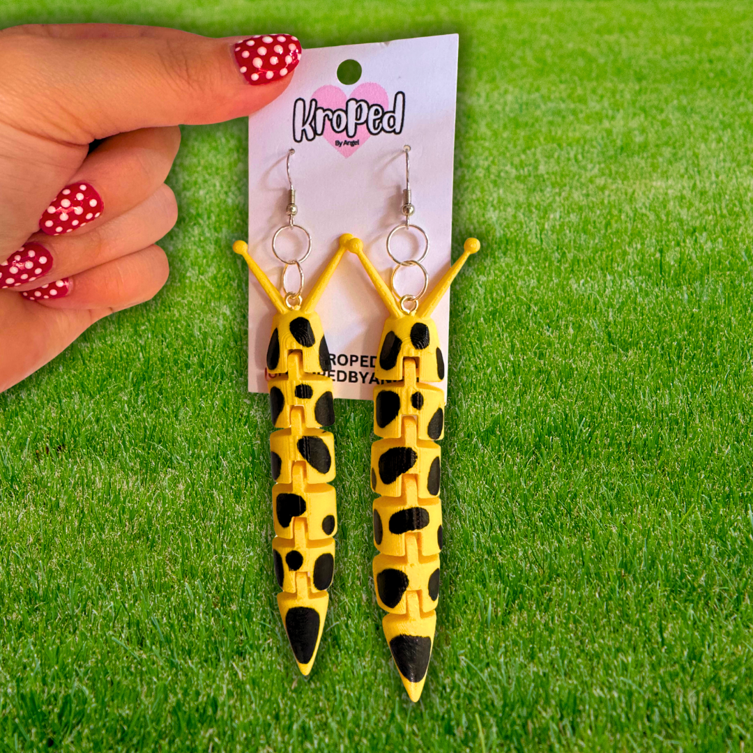 Wiggling Banana Slug Earrings