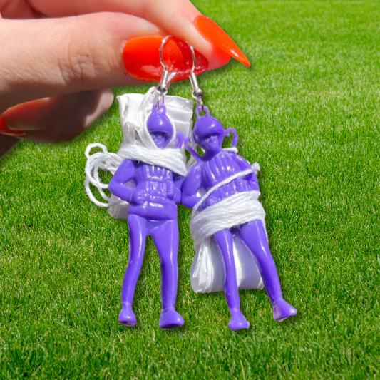 Parachute Person Earrings