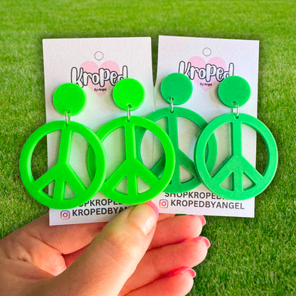 Peace Sign Stud Earrings