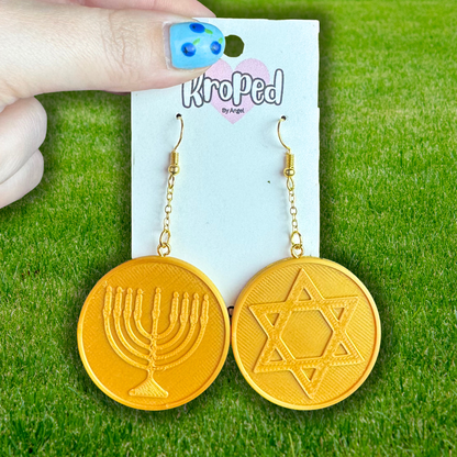 Gelt Coin Earrings
