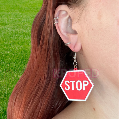 STOP Sign Earrings