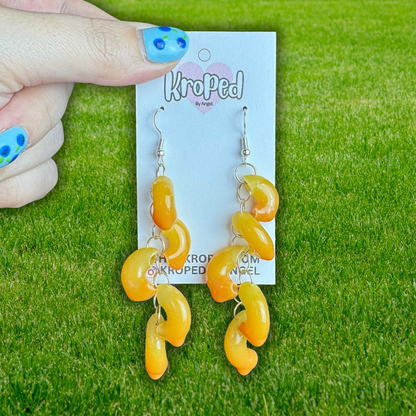 Mac N' Cheese Noodle Earrings