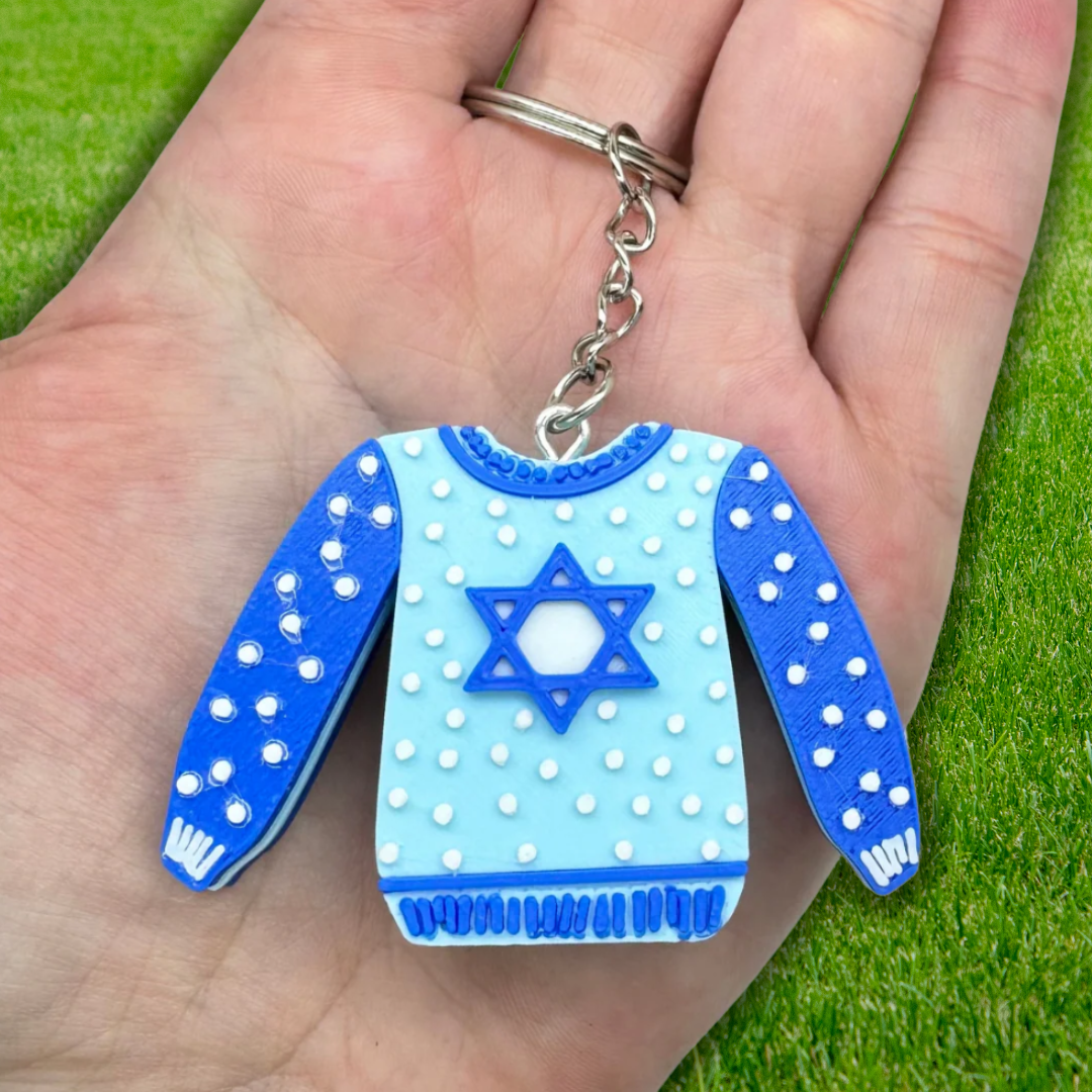Hanukkah Sweater Keychain