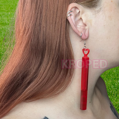 Bubble Wand Heart Earrings