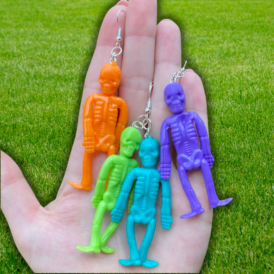 Stretchy Skeleton Earrings