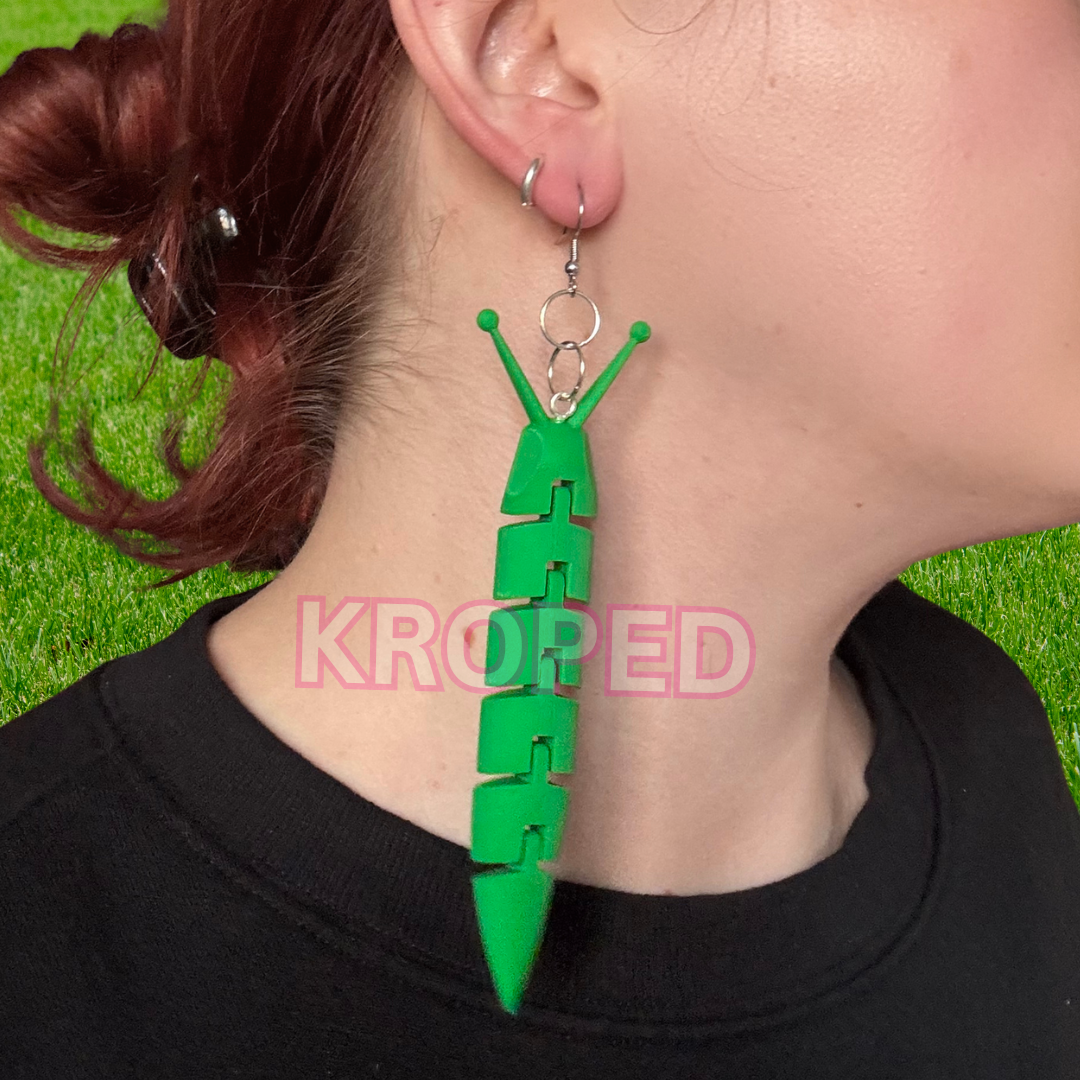Wiggling Slug Earrings