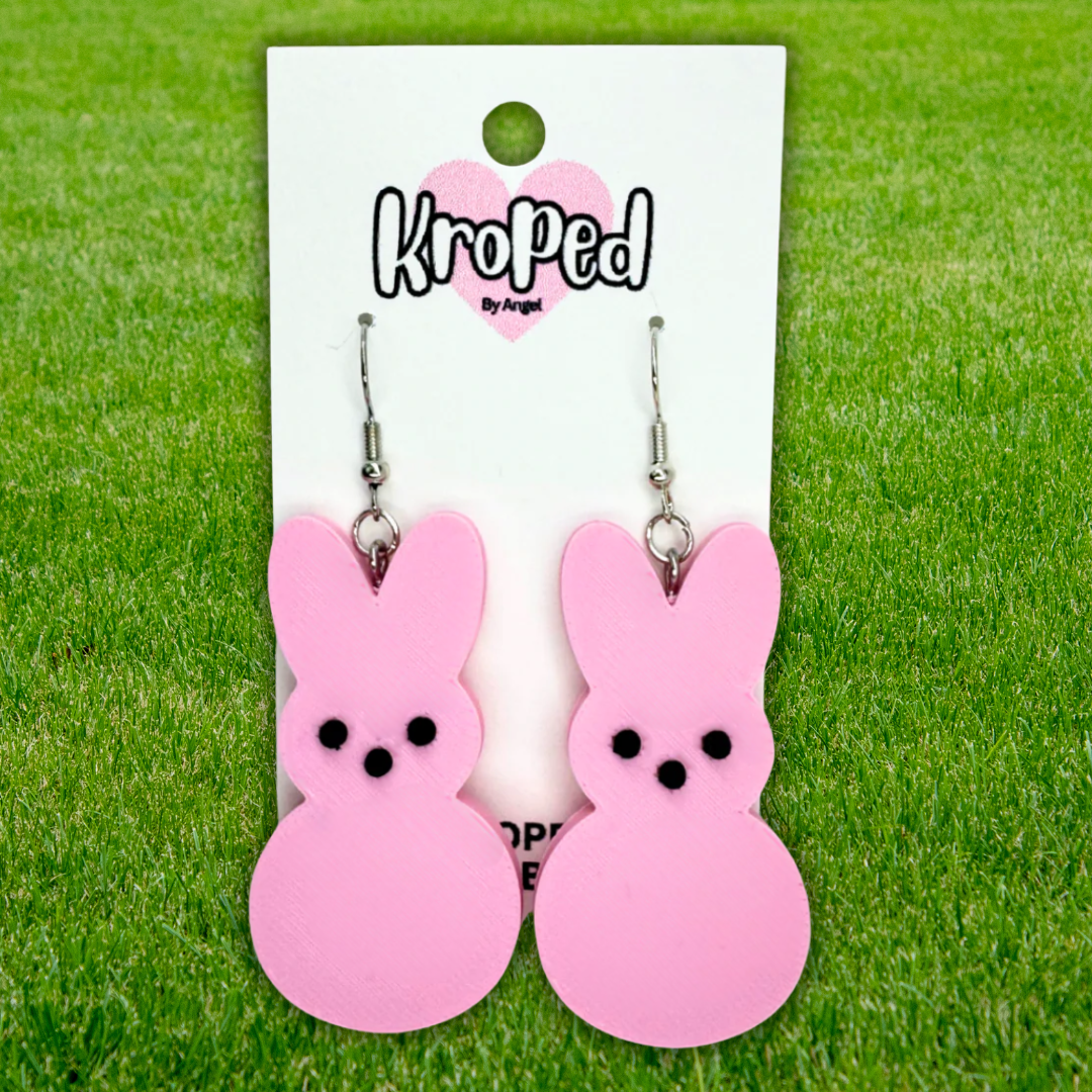 Marshmallow Bunny Earrings