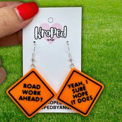 Road Work Ahead Earrings