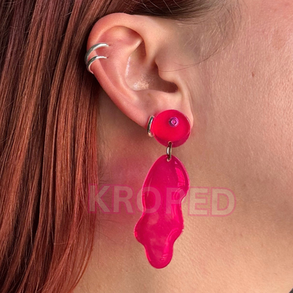 60's Neon Goop Dangle Stud Earrings