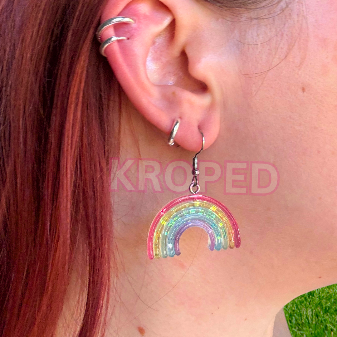 Glitter Rainbow Earrings