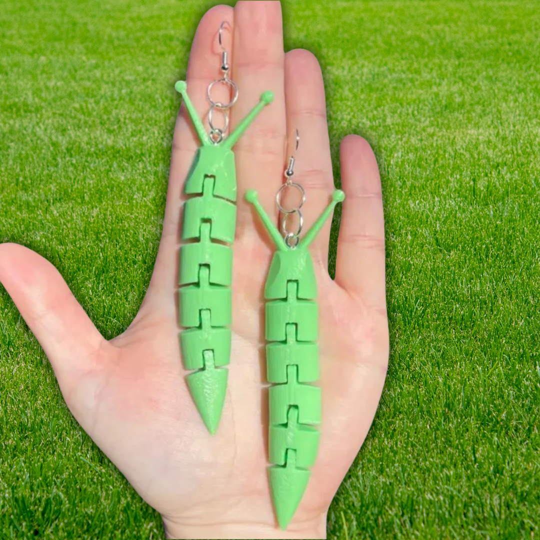 Wiggling Slug Earrings