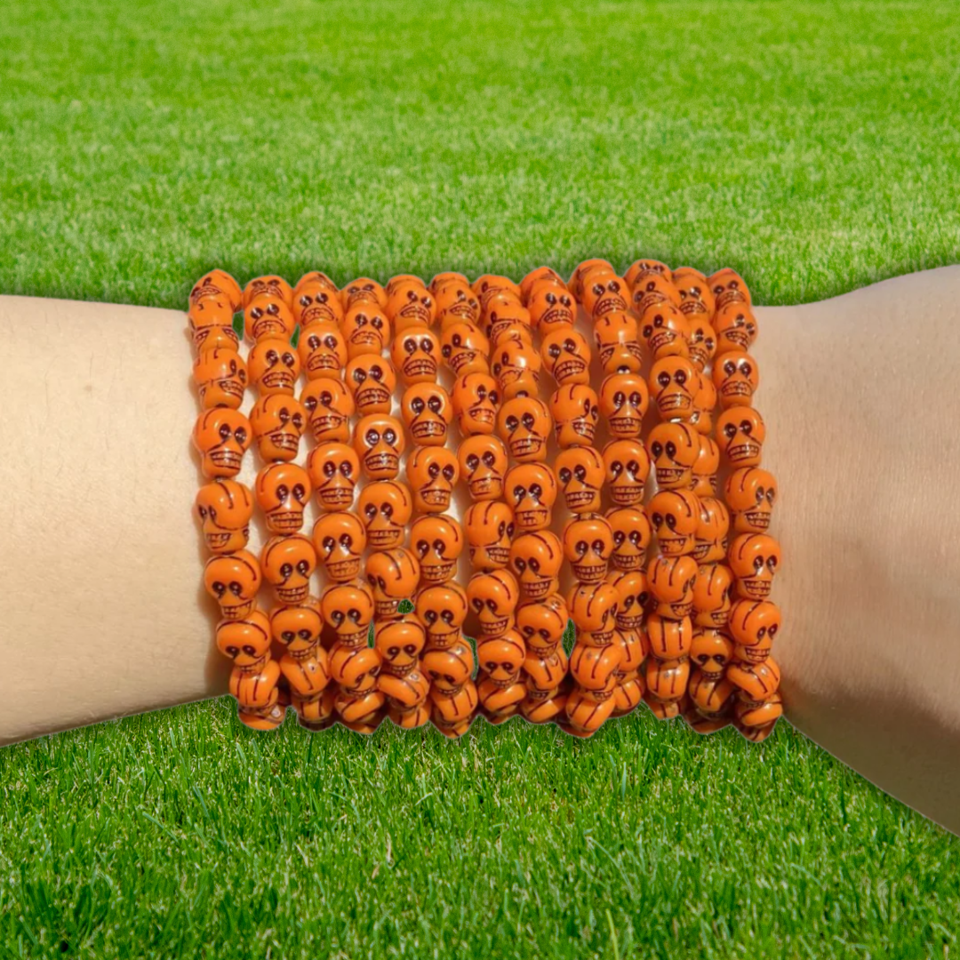 Orange Skull Bracelet