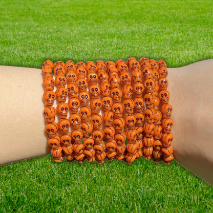 Orange Skull Bracelet