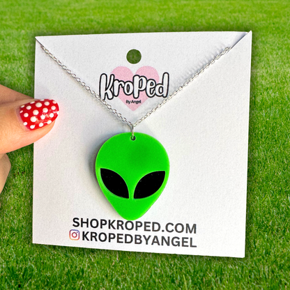 Neon Alien Necklace