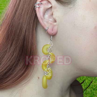 Real Raw Noodle Dangle Earrings