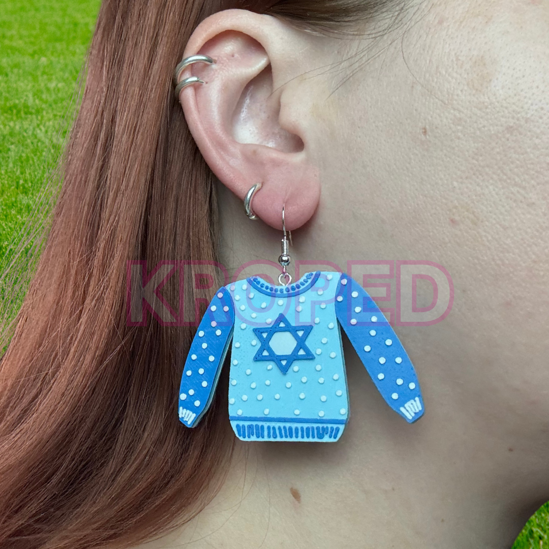 Hanukkah Sweater Earrings