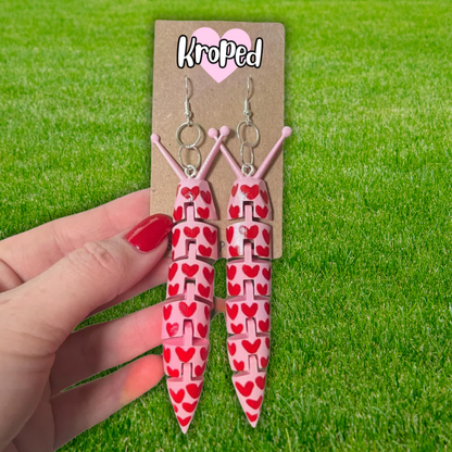 Pink Love Slug Earrings