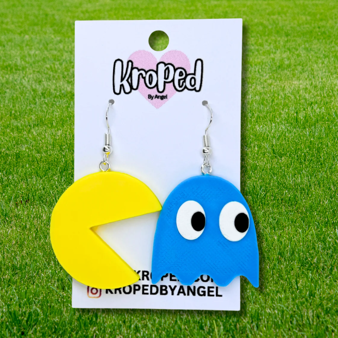 Retro Ghost Game Earrings
