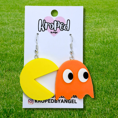 Retro Ghost Game Earrings