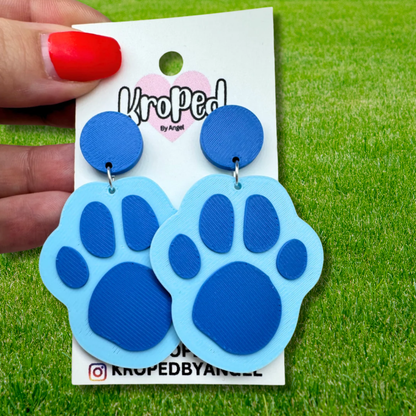 Nostaglic 90's Dog Cartoon Paw Print Dangle Earrings