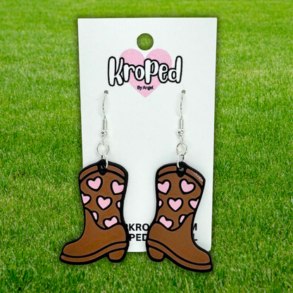 Heart Boot Earrings