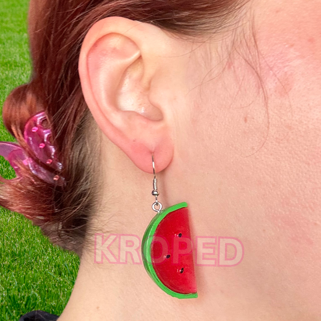 Watermelon Wedge Earrings