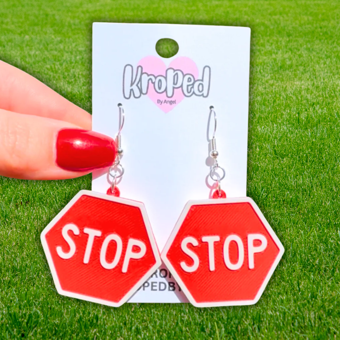 STOP Sign Earrings