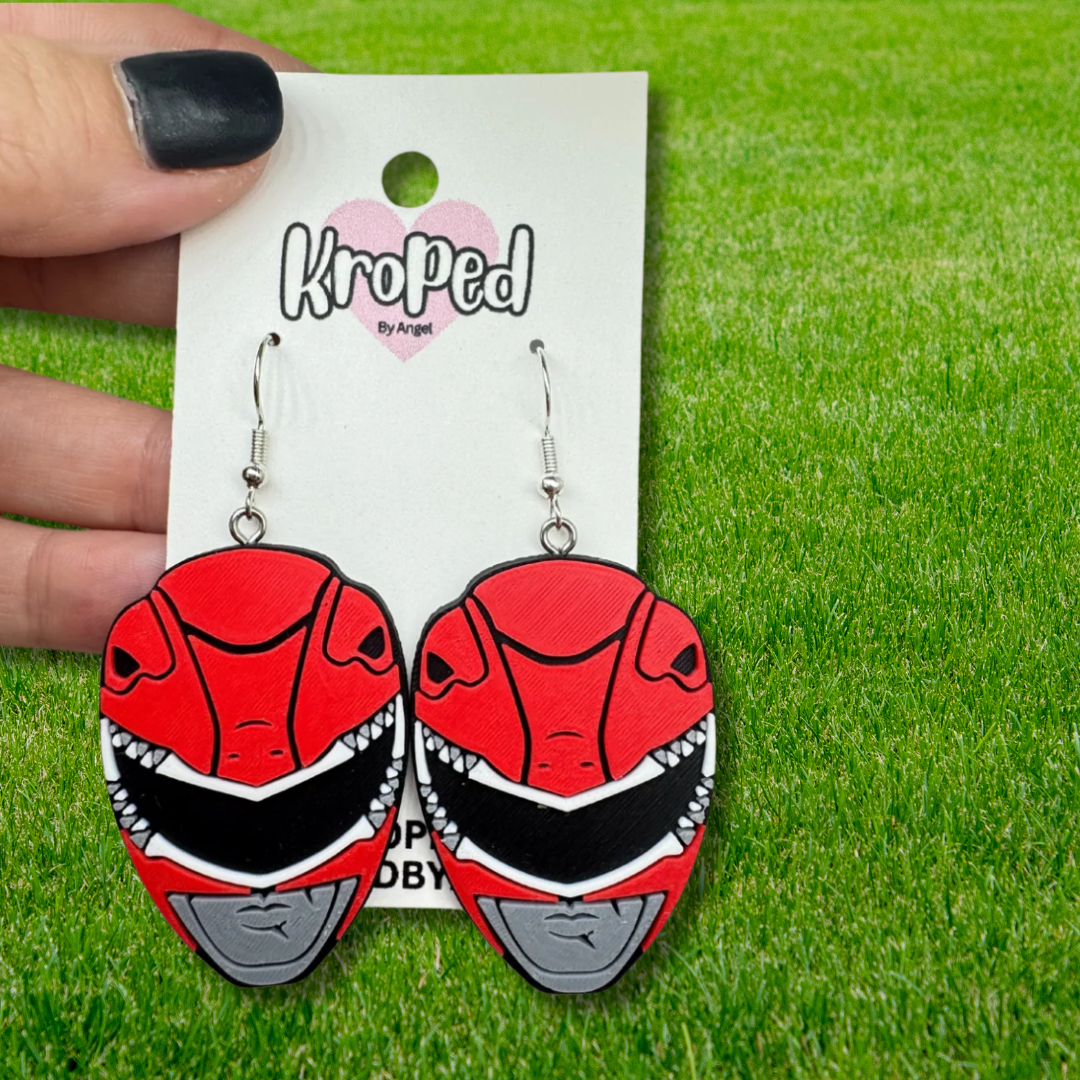 Ranger Cartoon Head Earrings