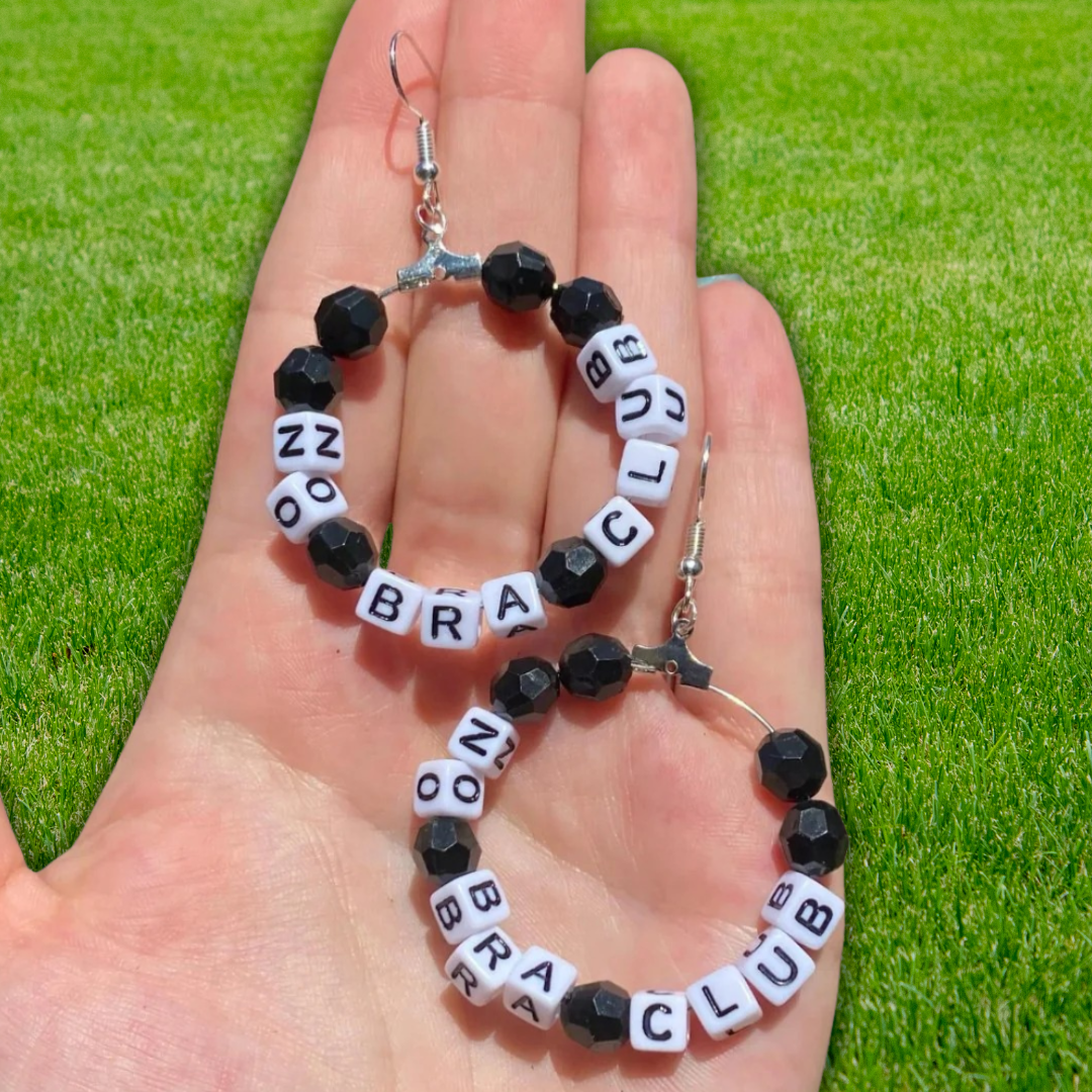 Custom Beaded Hoop Earrings