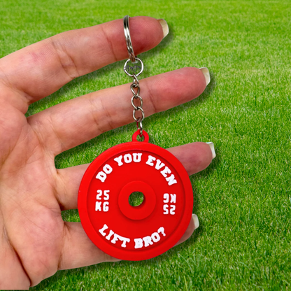 Do You Even Lift Bro Weight Plate Keychain - More Colors