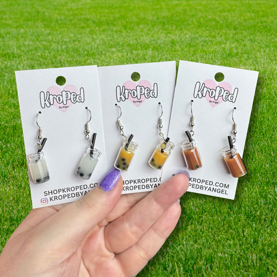 Boba Bubble Tea Earrings
