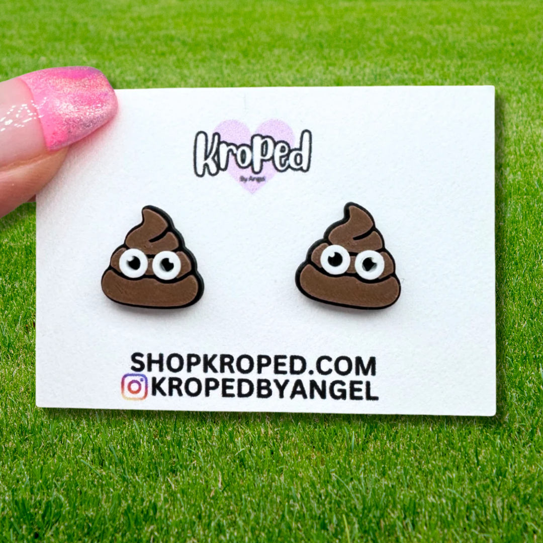 Poo Stud Earrings